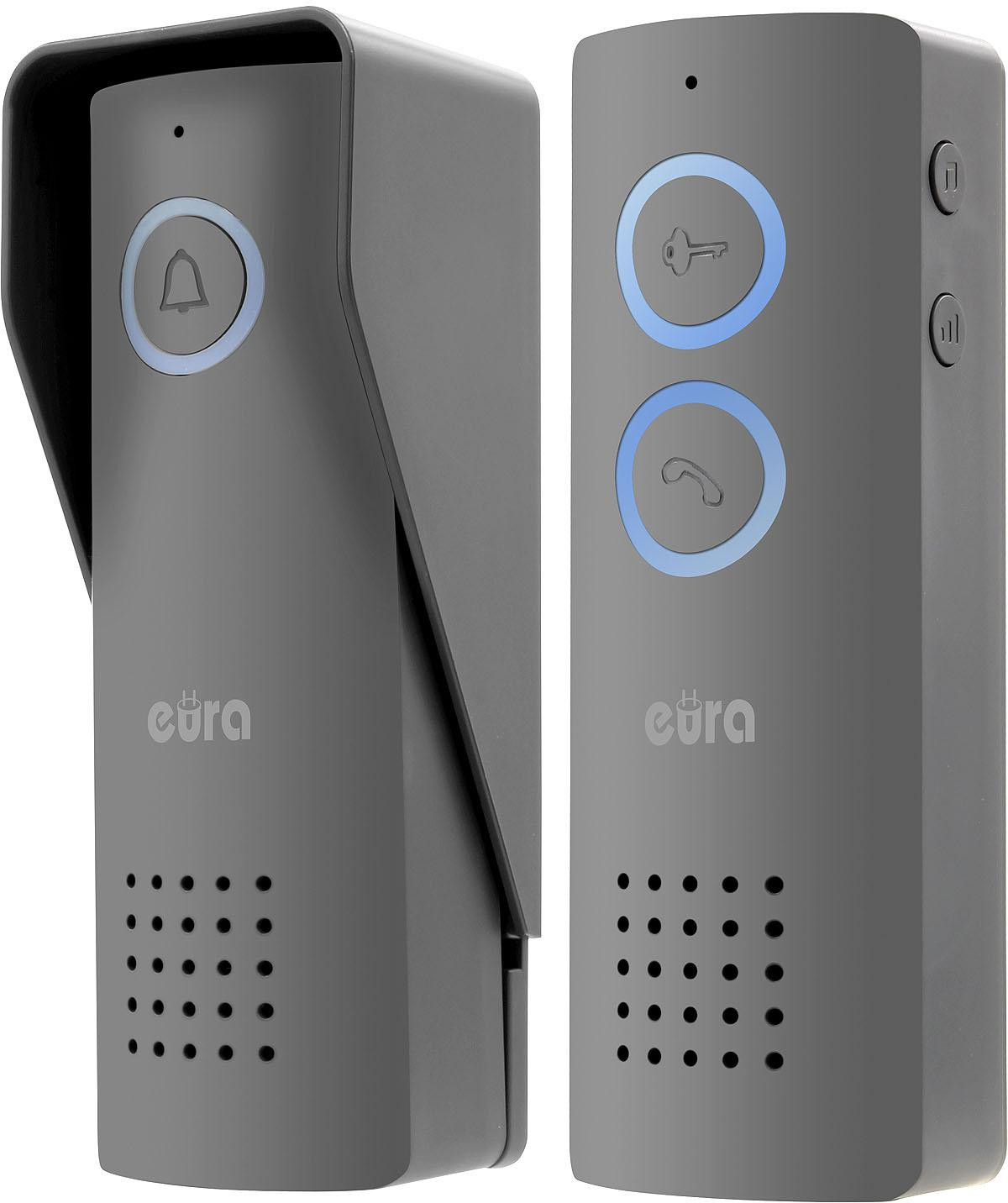 Domofon bezprzewodowy EURA ADP-80A3 grafit, zasięg do 100 m, pasmo 426-440 MHz, 1 wejście Domofon bezprzewodowy EURA ADP-80A3 grafit, zasięg do 100 m, pasmo 426-440 MHz, 1 wejście