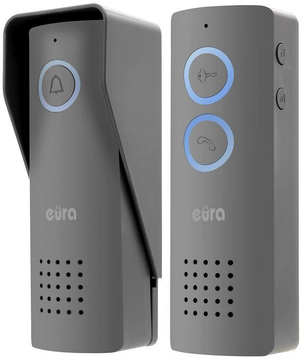 Domofon bezprzewodowy EURA ADP-80A3 grafit, zasięg do 100 m, pasmo 426-440 MHz, 1 wejście Domofon bezprzewodowy EURA ADP-80A3 grafit, zasięg do 100 m, pasmo 426-440 MHz, 1 wejście