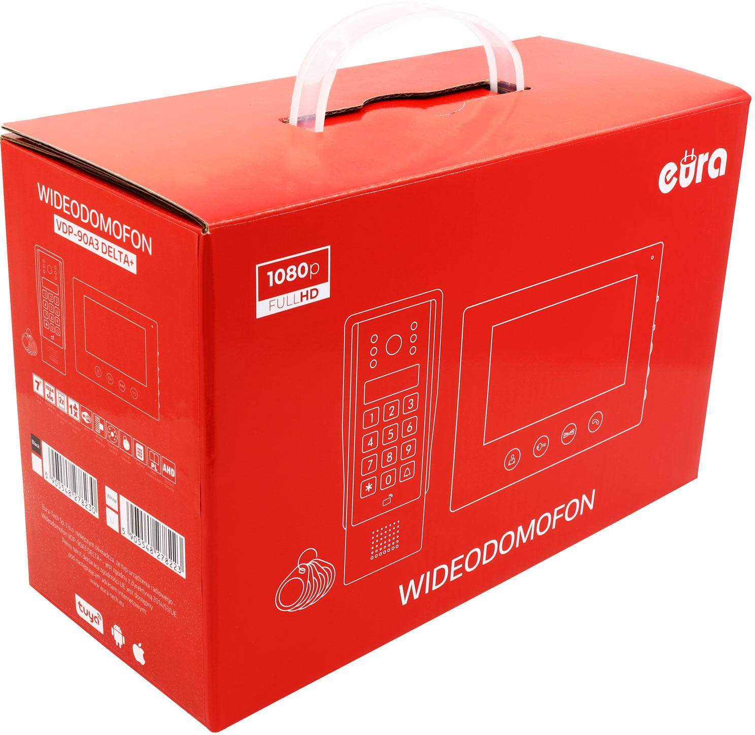 EURA VDP-90A3 DELTA+ wideodomofon 7 WiFi Tuya biały monitor AHD szyfrator czytnik 2 wejścia EURA VDP-90A3 DELTA+ wideodomofon 7 WiFi Tuya biały monitor AHD szyfrator czytnik 2 wejścia