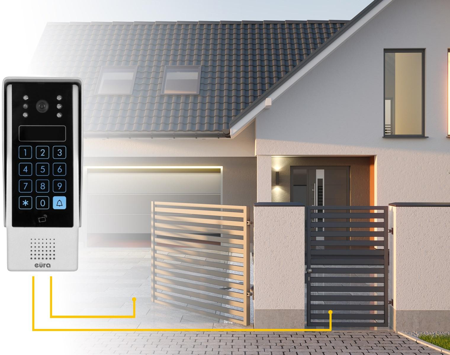 EURA VDP-90A3 DELTA+ wideodomofon 7 WiFi Tuya biały monitor AHD szyfrator czytnik 2 wejścia EURA VDP-90A3 DELTA+ wideodomofon 7 WiFi Tuya biały monitor AHD szyfrator czytnik 2 wejścia