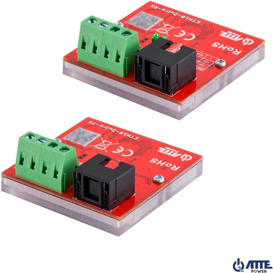 Zestaw konwerterów ATTE ETH10-2wire-SET, transmisja LAN 10 Mbps i PoE po 2 żyłach do 1000 m Zestaw konwerterów ATTE ETH10-2wire-SET, transmisja LAN 10 Mbps i PoE po 2 żyłach do 1000 m