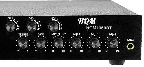 Wzmacniacz PA HQM1060BT/S 60W radiowęzeł 100V Bluetooth USB SD radio FM 3 strefy Wzmacniacz PA HQM1060BT/S 60W radiowęzeł 100V Bluetooth USB SD radio FM 3 strefy