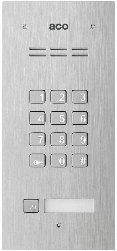 ACO COMO-PRO-CODE-A1 cyfrowy panel domofonowy audio 1 przycisk RFID zamek szyfrowy podtynkowy PRO ACO COMO-PRO-CODE-A1 cyfrowy panel domofonowy audio 1 przycisk RFID zamek szyfrowy podtynkowy PRO