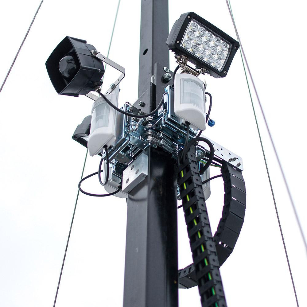 CAMSAT iCAM-TOWER 5MQ3 mobilna wieża monitoringu CCTV 4G LTE 5 kamer PIR alarm autonomiczna CAMSAT iCAM-TOWER 5MQ3 mobilna wieża monitoringu CCTV 4G LTE 5 kamer PIR alarm autonomiczna