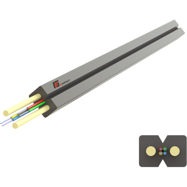 Kabel światłowodowy GETFORT FRP 2J LSOH (Indoor FTTH) 1m