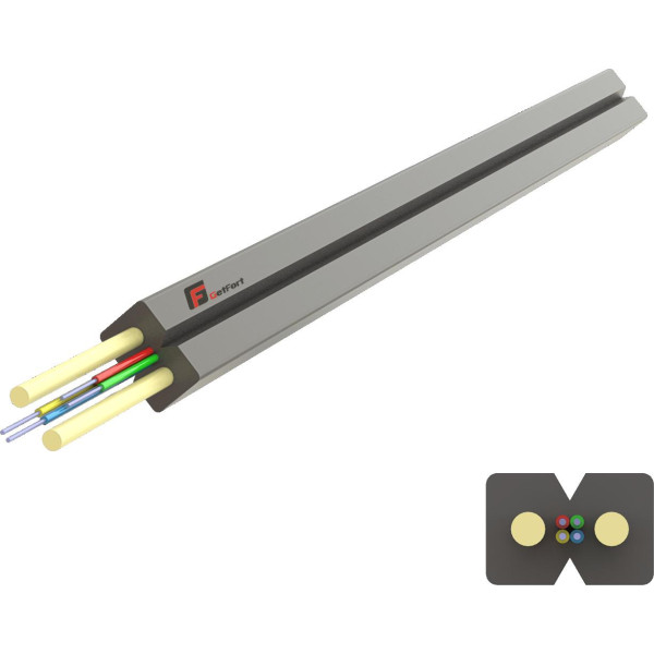 Kabel światłowodowy GETFORT FRP 2J LSOH (Indoor FTTH) szpula 1000m
