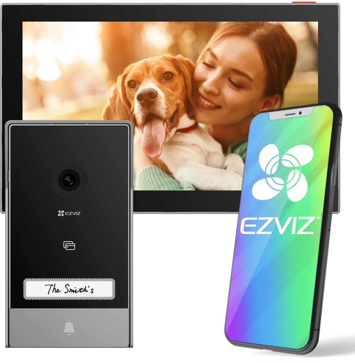 EZVIZ HP7 wideodomofon WiFi 2K 2-żyłowy czytnik RFID aplikacja mobilna brama furtka EZVIZ HP7 wideodomofon WiFi 2K 2-żyłowy czytnik RFID aplikacja mobilna brama furtka