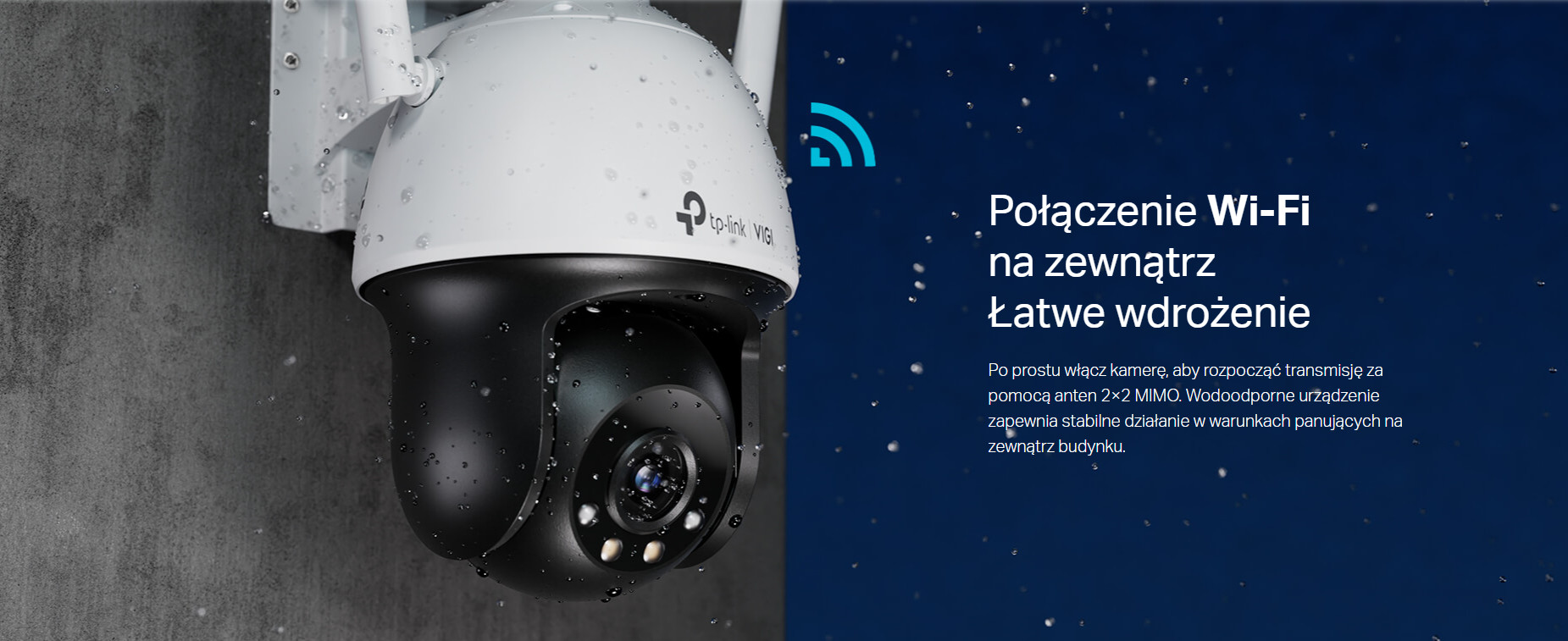 Kamera TP-Link VIGI C540-W obrotowa WiFi 4 MP Full-Color zewnętrzna IP66 noc w kolorze 4 mm Kamera TP-Link VIGI C540-W obrotowa WiFi 4 MP Full-Color zewnętrzna IP66 noc w kolorze 4 mm