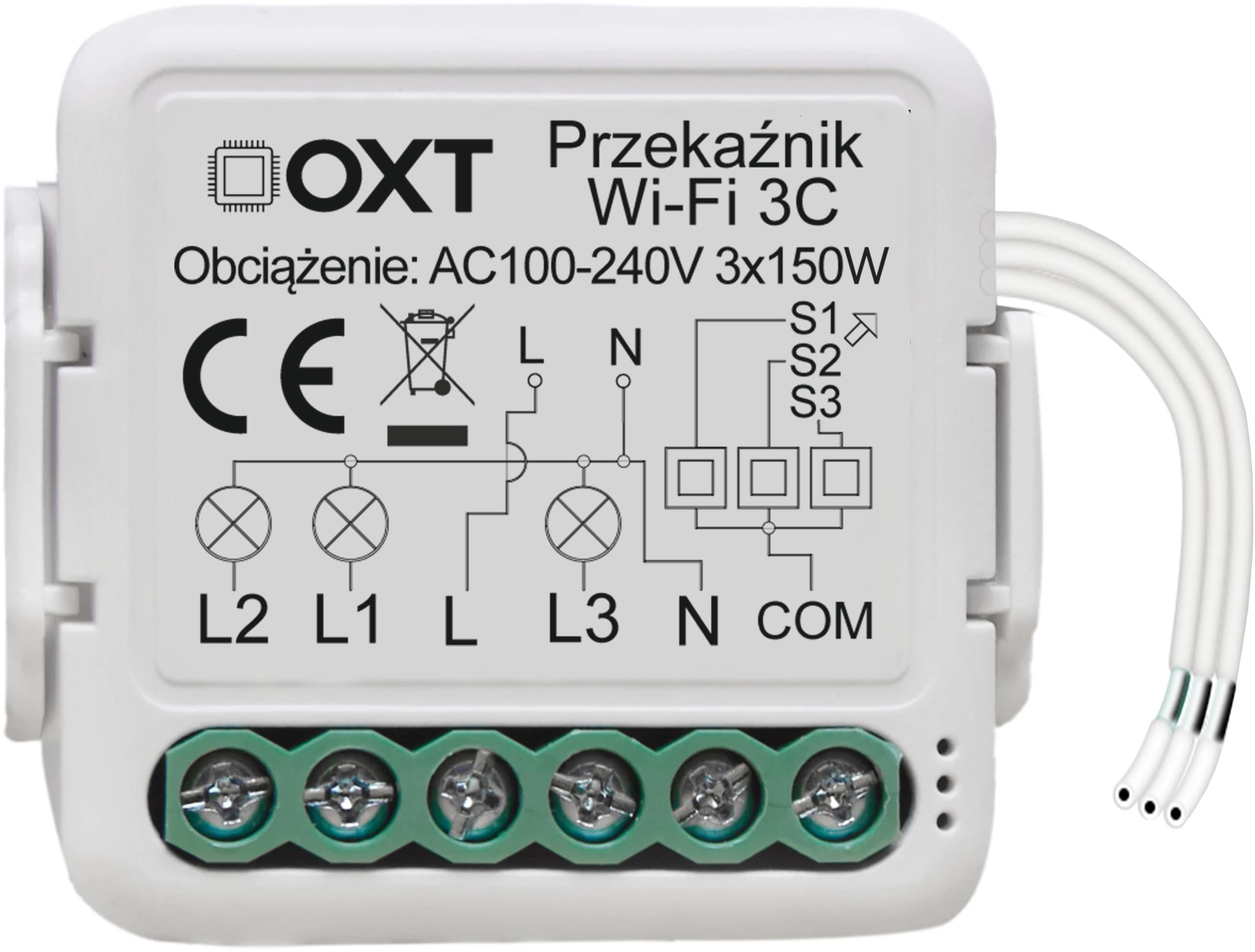Modulo OXT mini relè 4 obwody WiFi TUYA T224