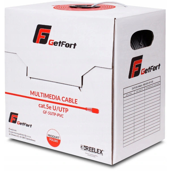 KABEL SKRĘTKA GETFORT PREMIUM CAT.5E U/UTP PVC 305m