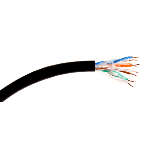 KABEL SKRĘTKA GETFORT PREMIUM CAT.5E U/UTP UV ŻELOWANY 1m
