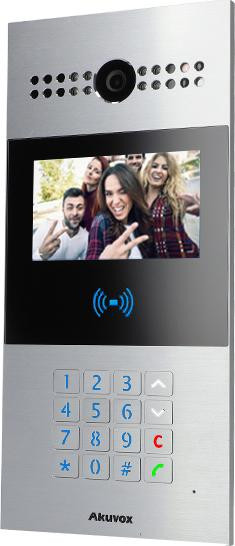 AKUVOX R28A panel bramowy IP SIP 2MP kamera 4.3 cala LCD RFID klawiatura PoE IP65 wielorodzinny AKUVOX R28A panel bramowy IP SIP 2MP kamera 4.3 cala LCD RFID klawiatura PoE IP65 wielorodzinny