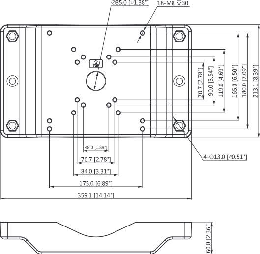 Dahua PFA153 uchwyt słupowy do kamer PTZ mocny aluminium zewnętrzny 30 kg montaż na maszt Dahua PFA153 uchwyt słupowy do kamer PTZ mocny aluminium zewnętrzny 30 kg montaż na maszt