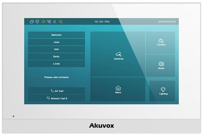 Akuvox AKV-C313W-W monitor wideodomofonu 7 cali WiFi SIP IP PoE biały Akuvox AKV-C313W-W monitor wideodomofonu 7 cali WiFi SIP IP PoE biały