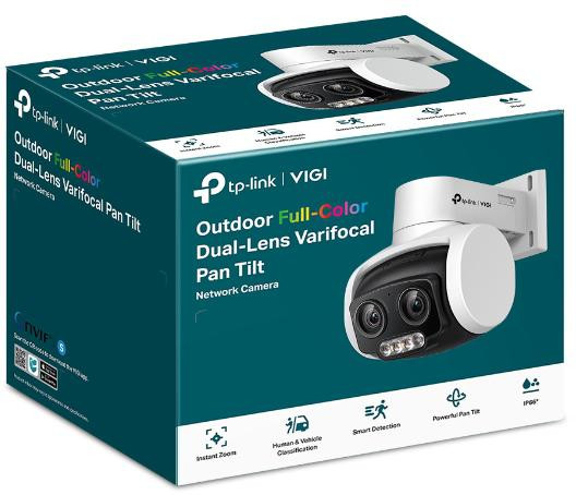 Kamera IP TP-Link VIGI C540V 4MP dwuobiektywowa, obrotowa, zoom 3x, kolor 24h, IP66, PoE Kamera IP TP-Link VIGI C540V 4MP dwuobiektywowa, obrotowa, zoom 3x, kolor 24h, IP66, PoE