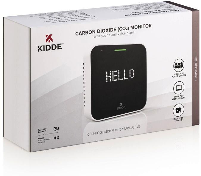 Miernik CO2 Kidde KCO2M10 monitor jakości powietrza temperatura wilgotność LCD sygnał świetlny i głosowy Miernik CO2 Kidde KCO2M10 monitor jakości powietrza temperatura wilgotność LCD sygnał świetlny i głosowy