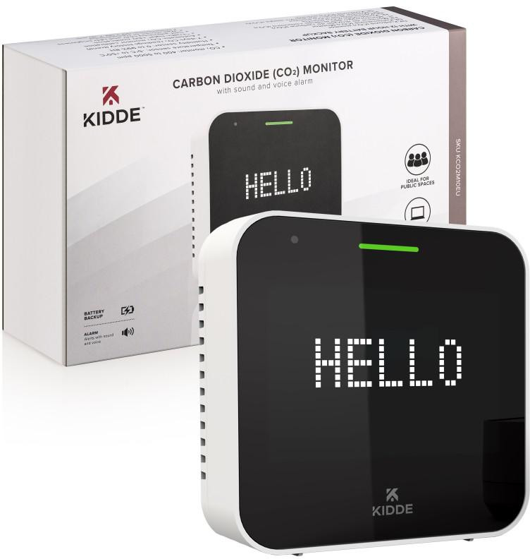 Miernik CO2 Kidde KCO2M10 monitor jakości powietrza temperatura wilgotność LCD sygnał świetlny i głosowy Miernik CO2 Kidde KCO2M10 monitor jakości powietrza temperatura wilgotność LCD sygnał świetlny i głosowy