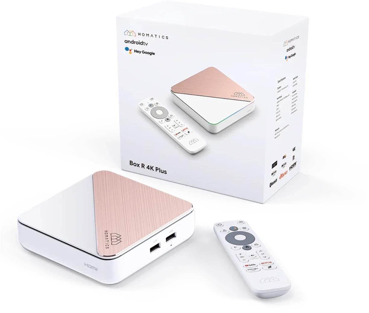 Homatics Box R 4K Plus Android 12 WiFi 6 4GB RAM 32GB DVB-T2 H.265 Dolby Vision HDR10+ Google TV streaming box Homatics Box R 4K Plus Android 12 WiFi 6 4GB RAM 32GB DVB-T2 H.265 Dolby Vision HDR10+ Google TV streaming box
