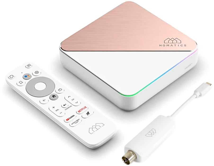 Homatics Box R 4K Plus Android 12 WiFi 6 4GB RAM 32GB DVB-T2 H.265 Dolby Vision HDR10+ Google TV streaming box Homatics Box R 4K Plus Android 12 WiFi 6 4GB RAM 32GB DVB-T2 H.265 Dolby Vision HDR10+ Google TV streaming box