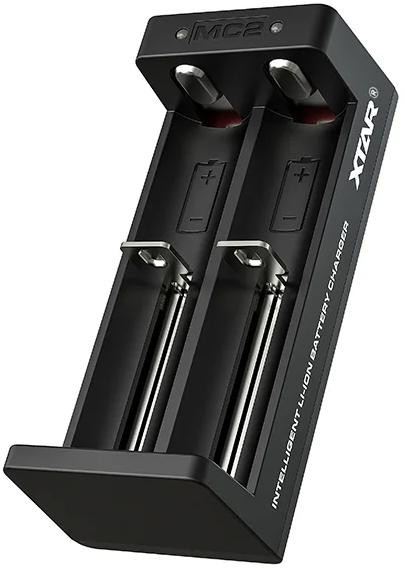 Caricabatterie per accumulatori cilindriche Li-ion 18650 Xtar MC2C USB-C