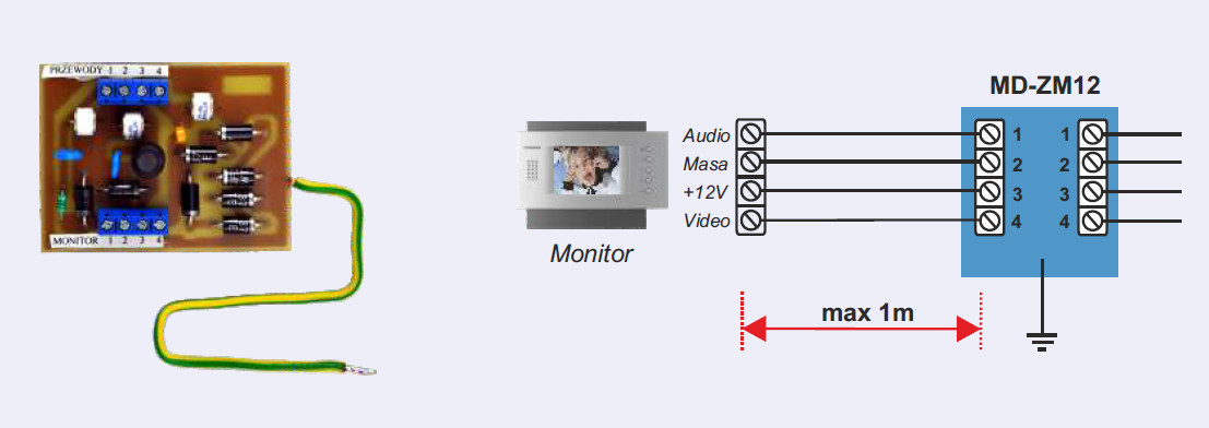 MODUŁ ZABEZ.MONITORA COMMAX MD-ZM12; 4590