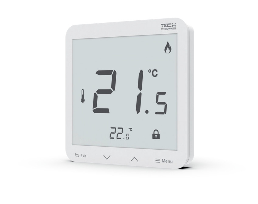 Tech Sterowniki R-8PZ PLUS bezprzewodowy termostat pokojowy 230V dopuszkowy biały touchscreen wilgotność ogrzewanie Tech Sterowniki R-8PZ PLUS bezprzewodowy termostat pokojowy 230V dopuszkowy biały touchscreen wilgotność ogrzewanie