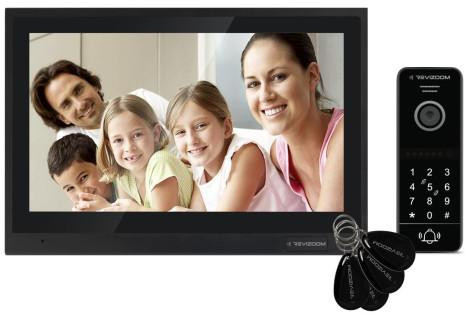Wideodomofon REVIZOOM RM-T402HD BLACK RC-411HD-CK 10 cali WiFi LAN czytnik RFID klawiatura Wideodomofon REVIZOOM RM-T402HD BLACK RC-411HD-CK 10 cali WiFi LAN czytnik RFID klawiatura
