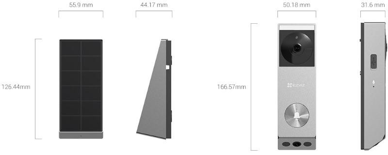 EZVIZ EP3x wideodomofon bateryjny z panelem słonecznym, kamera 2K 3MP, dwa obiektywy EZVIZ EP3x wideodomofon bateryjny z panelem słonecznym, kamera 2K 3MP, dwa obiektywy