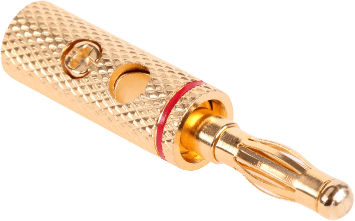 Connettore spina per altoparlanti banan oro Cabletech