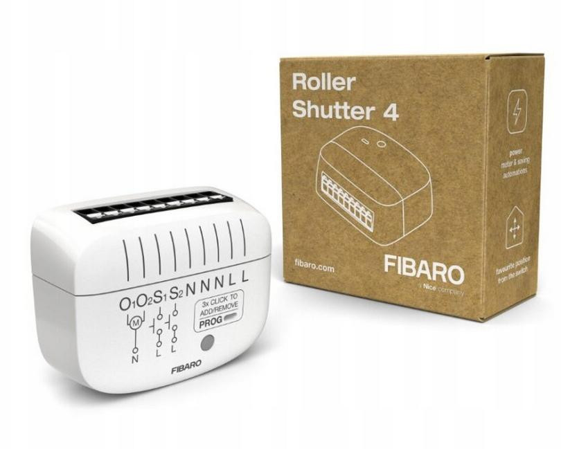 FIBARO Roller Shutter 4 FGR-224 moduł sterowania roletami Z-Wave 800, pomiar energii FIBARO Roller Shutter 4 FGR-224 moduł sterowania roletami Z-Wave 800, pomiar energii