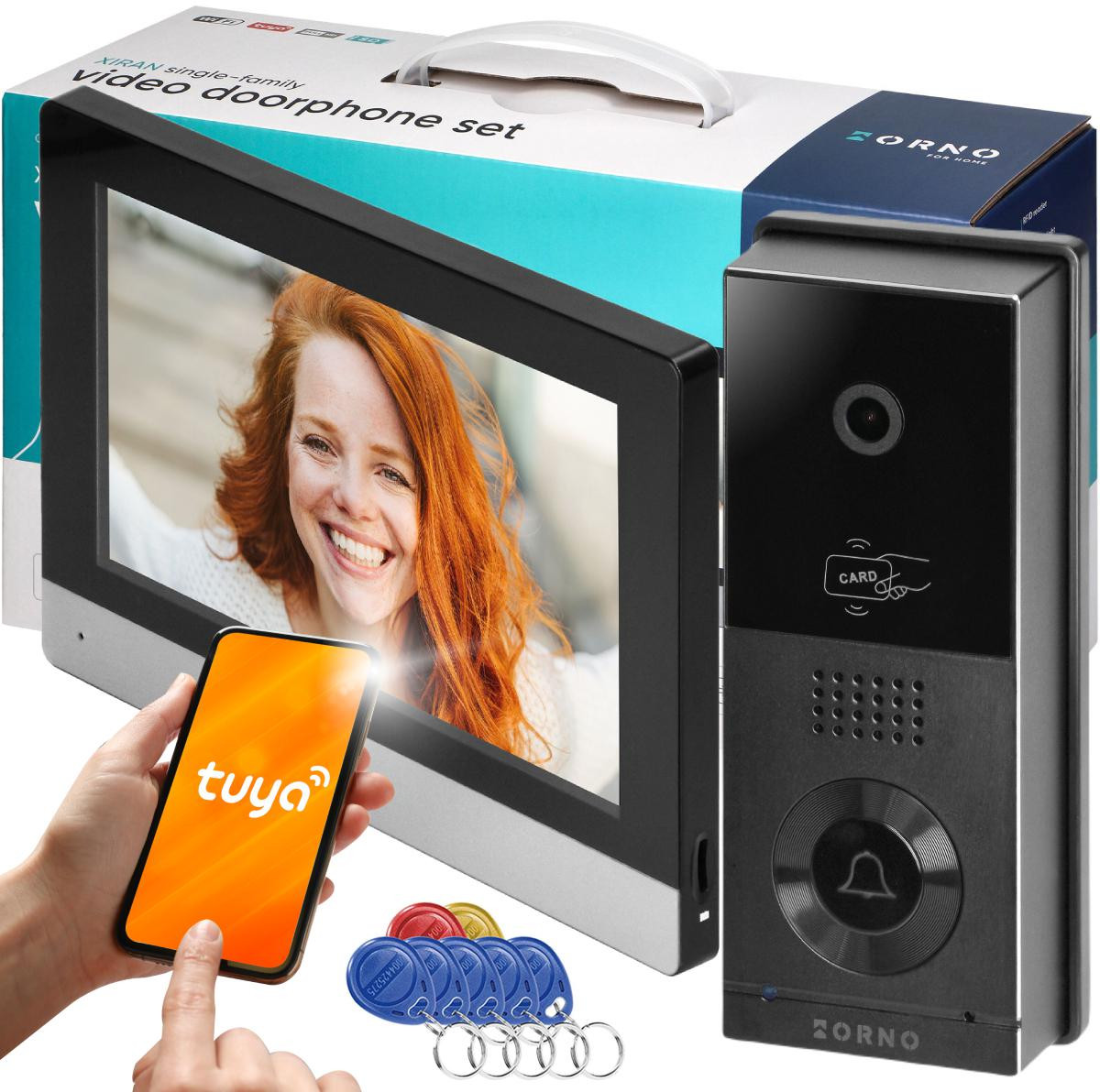 ORNO XIRAN OR-VID-MA-1079/B wideodomofon 2-żyłowy 8″ FullHD RFID WiFi TUYA mikroSD zestaw ORNO XIRAN OR-VID-MA-1079/B wideodomofon 2-żyłowy 8″ FullHD RFID WiFi TUYA mikroSD zestaw