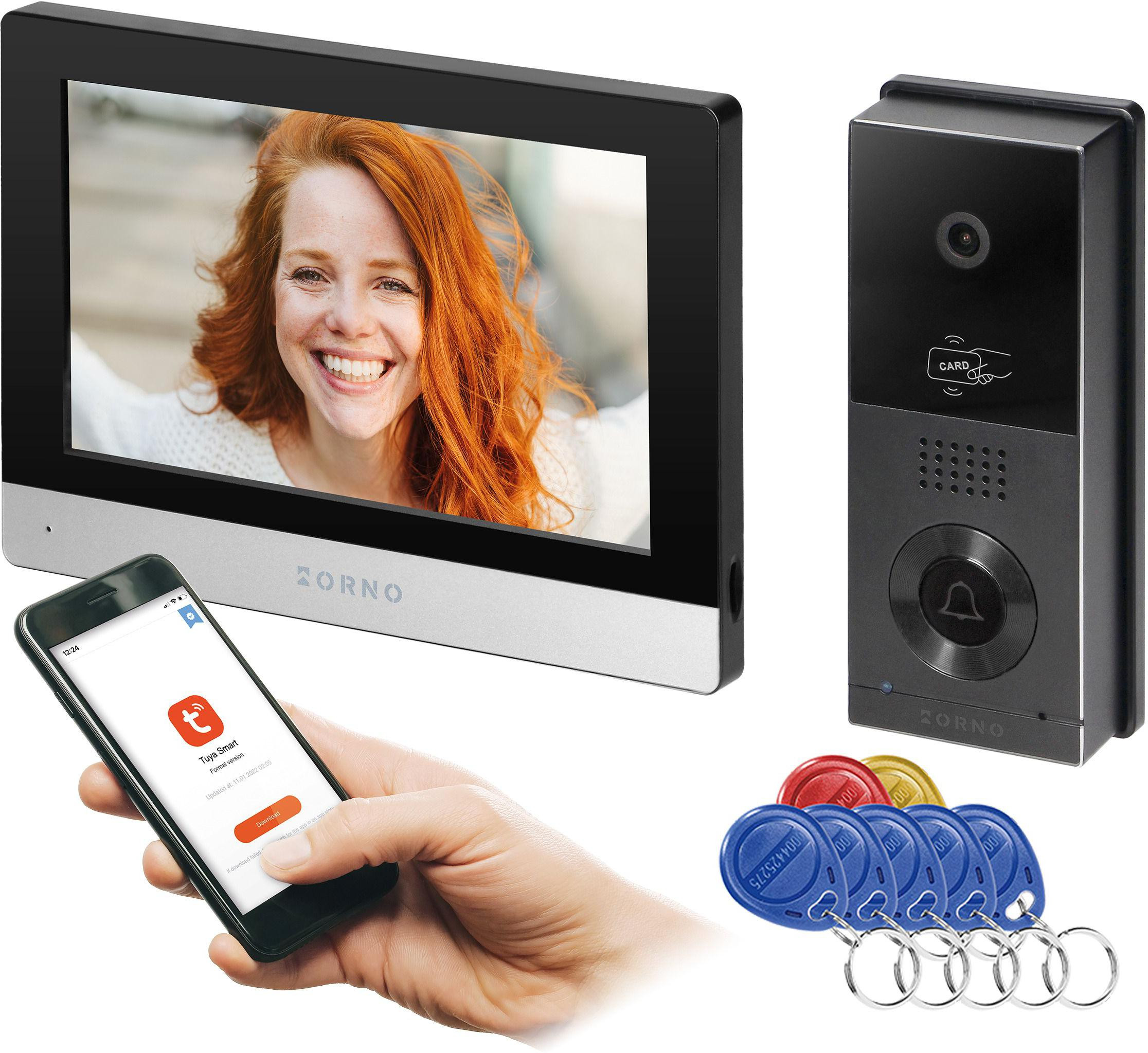 ORNO XIRAN OR-VID-MA-1079/B wideodomofon 2-żyłowy 8″ FullHD RFID WiFi TUYA mikroSD zestaw ORNO XIRAN OR-VID-MA-1079/B wideodomofon 2-żyłowy 8″ FullHD RFID WiFi TUYA mikroSD zestaw