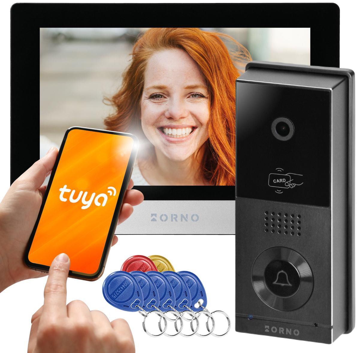 ORNO XIRAN OR-VID-MA-1079/B wideodomofon 2-żyłowy 8″ FullHD RFID WiFi TUYA mikroSD zestaw ORNO XIRAN OR-VID-MA-1079/B wideodomofon 2-żyłowy 8″ FullHD RFID WiFi TUYA mikroSD zestaw