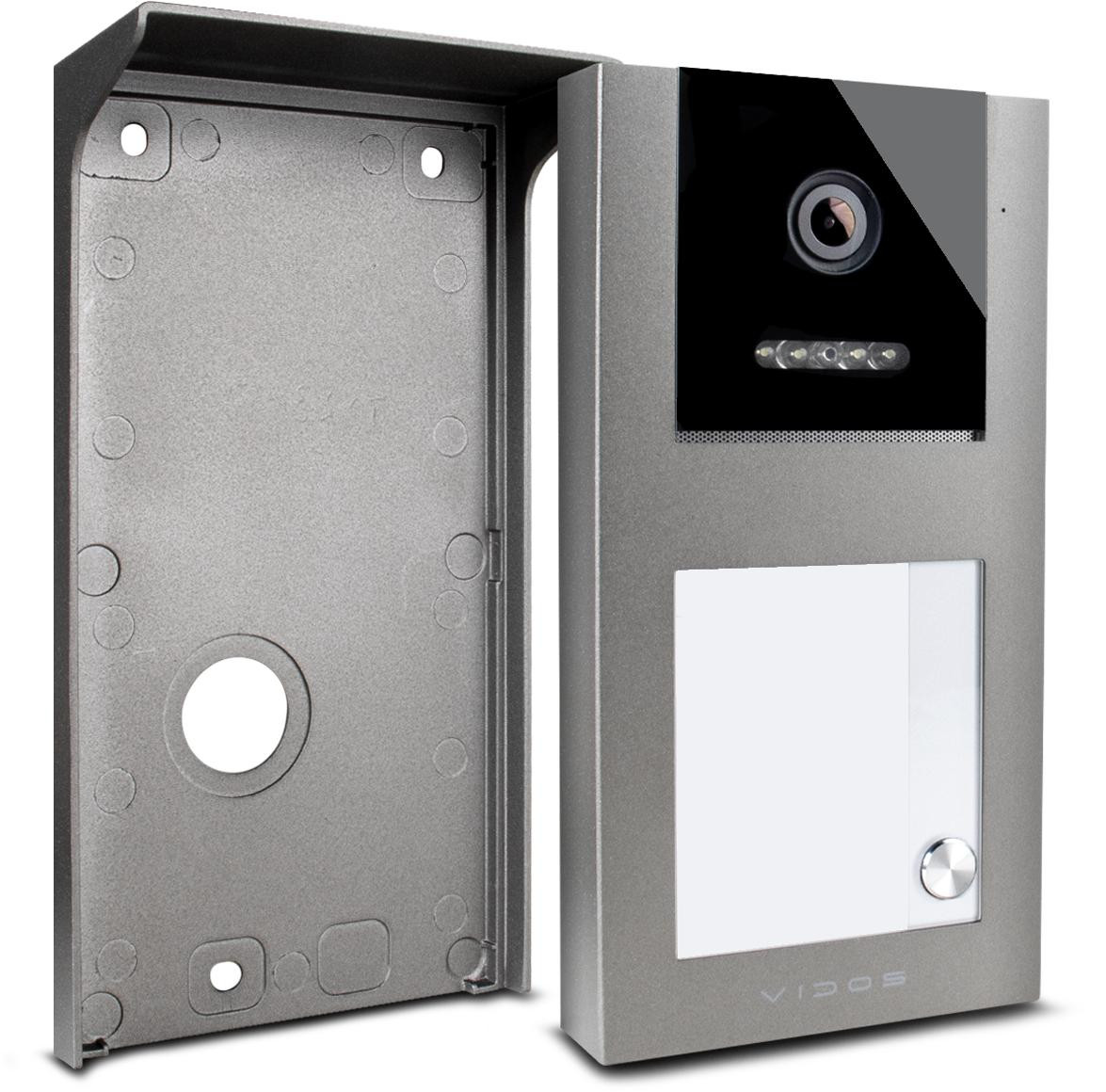 VIDOS IPX S101-1 panel zewnętrzny wideodomofonu IP, kamera Full HD 125°, czytnik zbliżeniowy, IP54 VIDOS IPX S101-1 panel zewnętrzny wideodomofonu IP, kamera Full HD 125°, czytnik zbliżeniowy, IP54