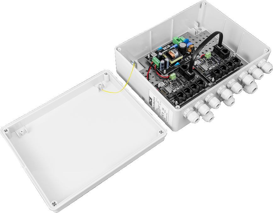 BCS POWER BCS-IP8/Z/E-S zestaw zasilania 8 kamer IP PoE obudowa zewnętrzna switch IP56 BCS POWER BCS-IP8/Z/E-S zestaw zasilania 8 kamer IP PoE obudowa zewnętrzna switch IP56