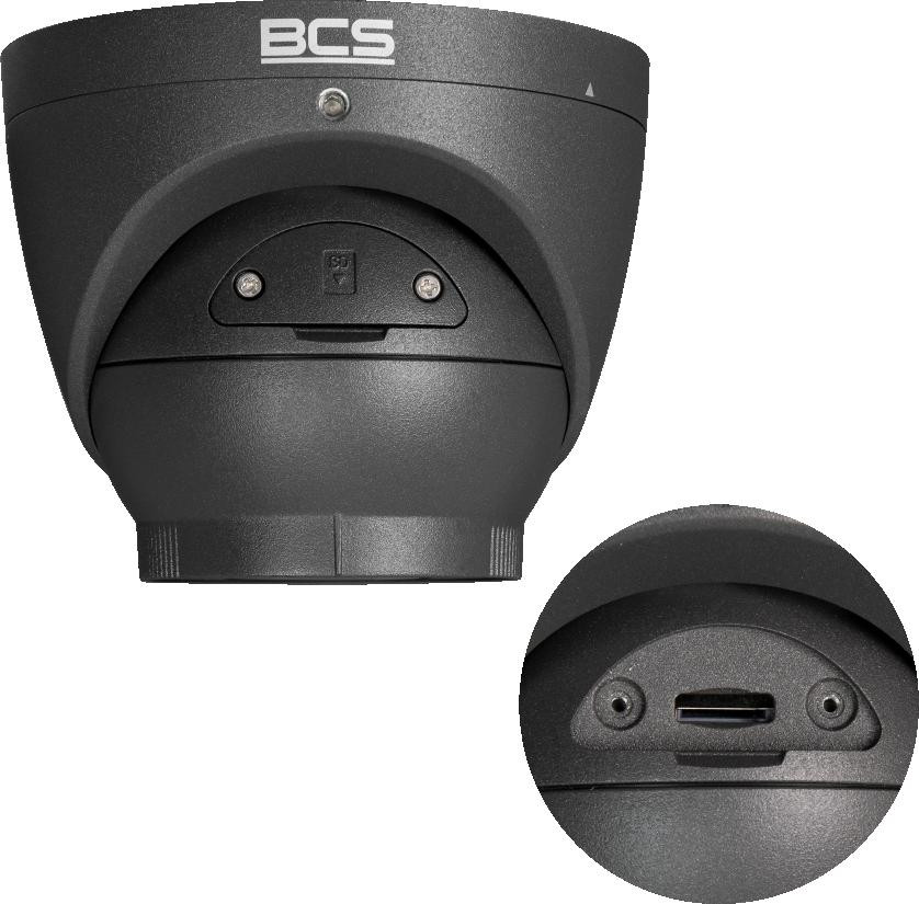 Kamera IP BCS Point BCS-P-EIP25FSR3L2-AI2-G kopułkowa 5Mpx Starlight IR30m PoE mikrofon analityka AI Kamera IP BCS Point BCS-P-EIP25FSR3L2-AI2-G kopułkowa 5Mpx Starlight IR30m PoE mikrofon analityka AI