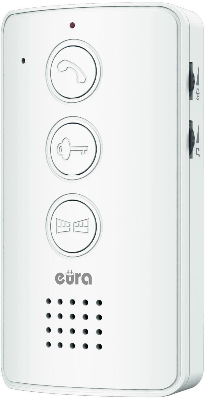 Domofon EURA ADP-34A3 biały głośnomówiący 2 wejścia szyfrator czytnik RFID Domofon EURA ADP-34A3 biały głośnomówiący 2 wejścia szyfrator czytnik RFID