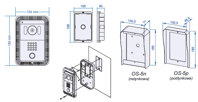 Panel zewnętrzny COMMAX DRC-4FC z kamerą kolorową, regulacja optyki, montaż podtynkowy Panel zewnętrzny COMMAX DRC-4FC z kamerą kolorową, regulacja optyki, montaż podtynkowy