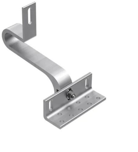 Staffa di supporto gancio in alluminio sottotegola con doppia regolazione K-64