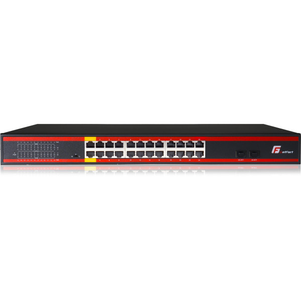 SWITCH POE GETFORT 24GE+2SFP Gigabit 400W
