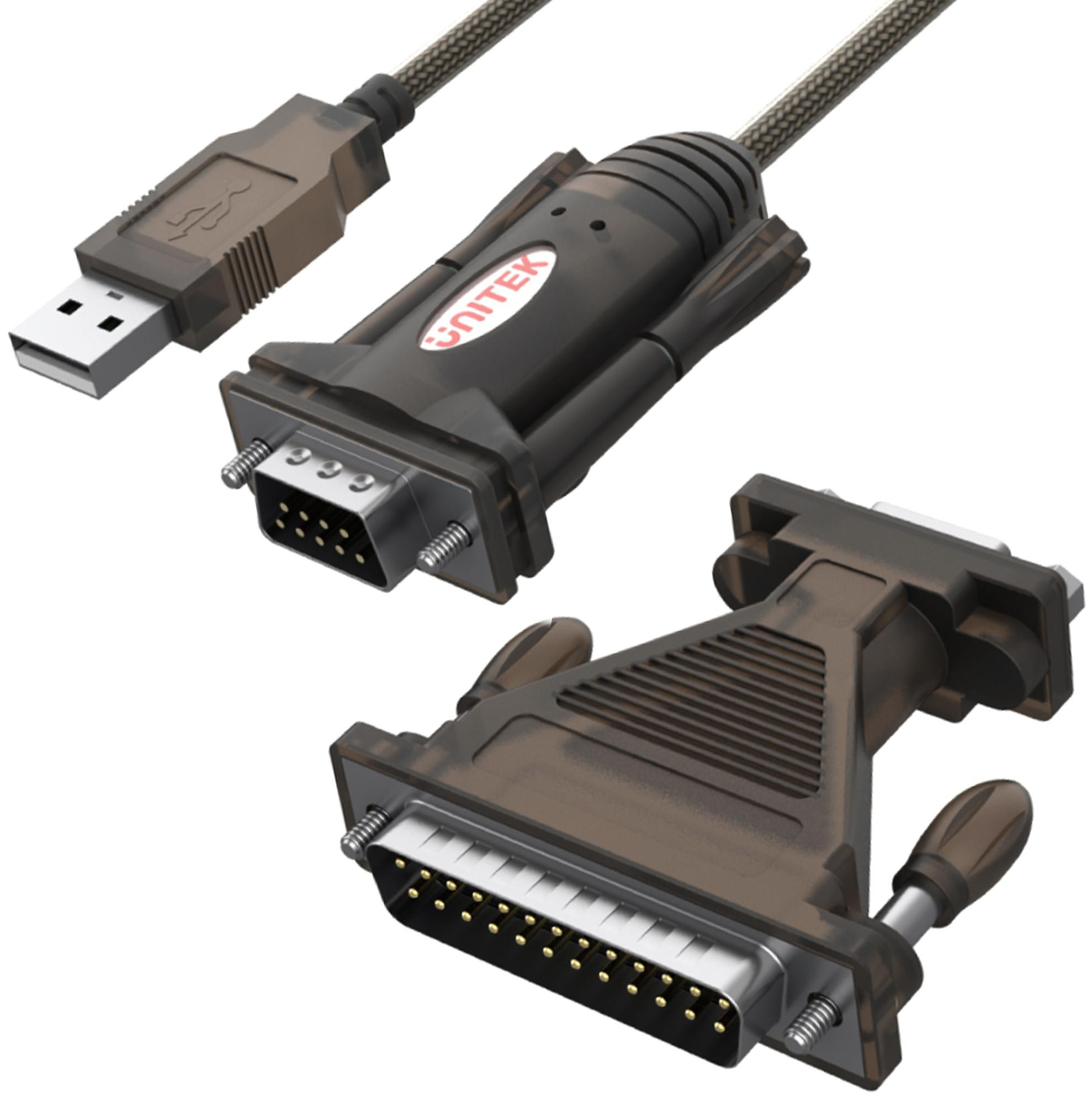 Unitek Y-105A konw. USB 1xRS-232 con adap.DB9F/DB25M