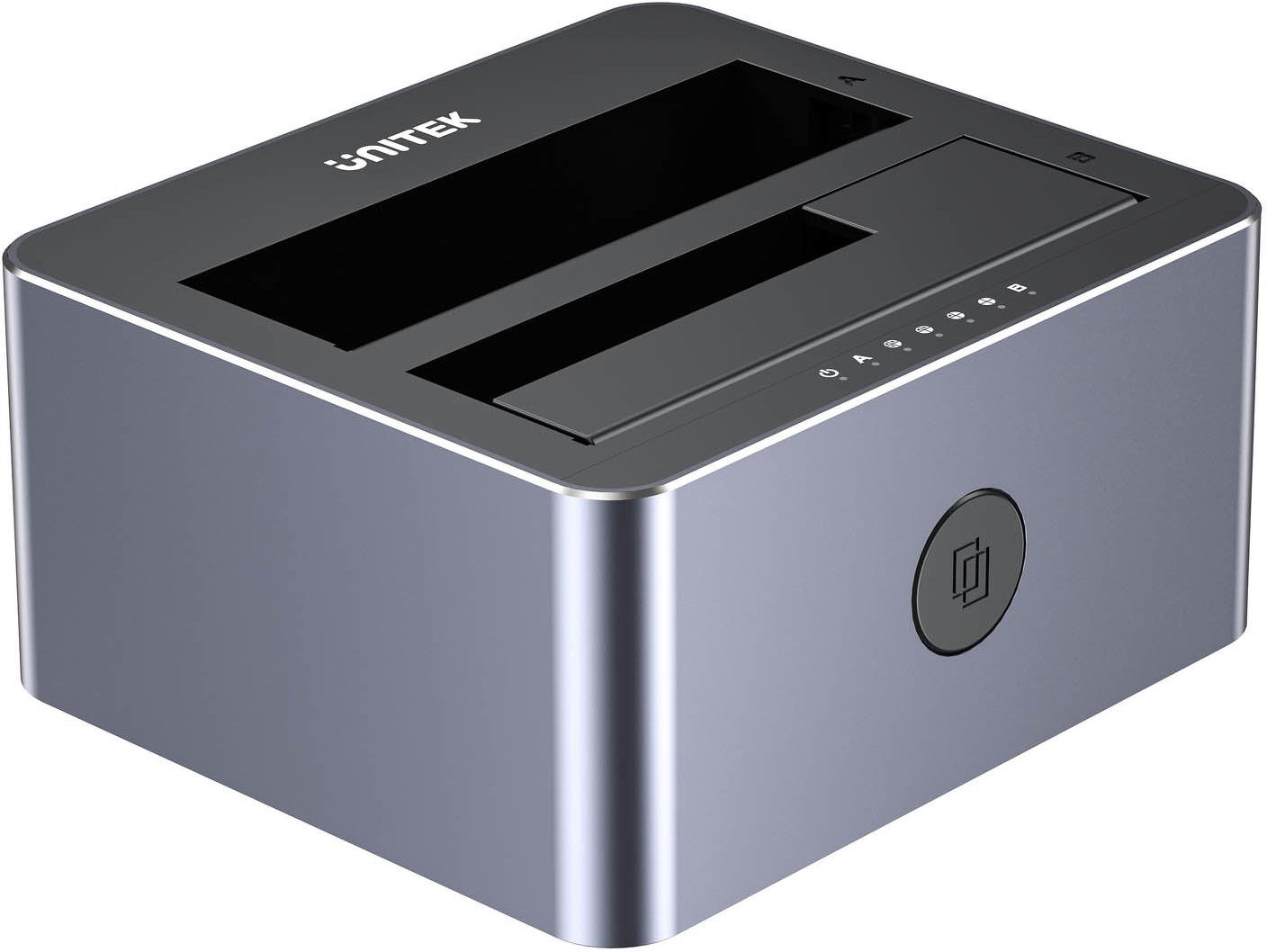 Unitek Y-3027GY01-EU Docking station clonatore dischi Hard Disk 2 x SATA 2,5″/3,5″ USB-C 10Gbps