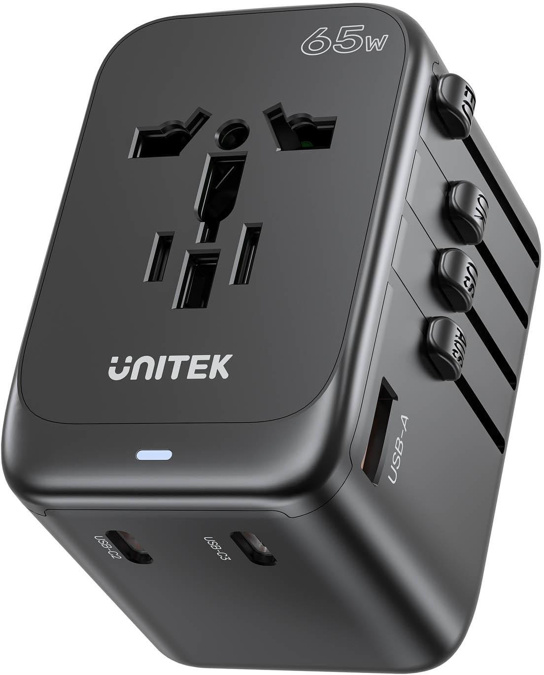 Unitek P1122ABK01 Caricabatterie podrozna EU/US/UK/AUS PD 65 W