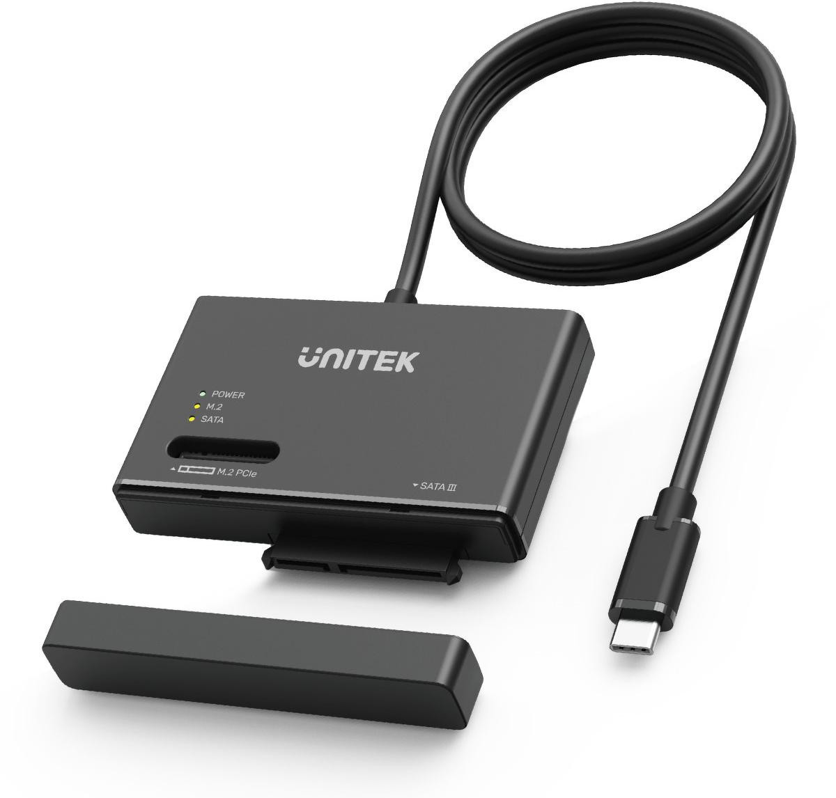 S1232A01-EU Unitek Mostek USB-C na Hard Disk SATA i M.2 MVMe