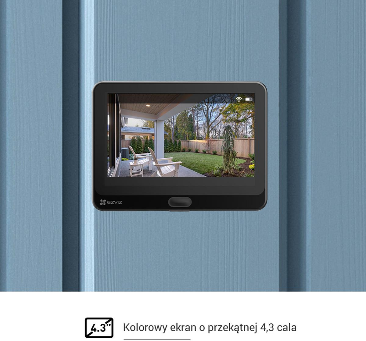 Wizjer do drzwi EZVIZ HP2 2MP Full HD WiFi, ekran 4,3 cala, bateria 2200 mAh Wizjer do drzwi EZVIZ HP2 2MP Full HD WiFi, ekran 4,3 cala, bateria 2200 mAh