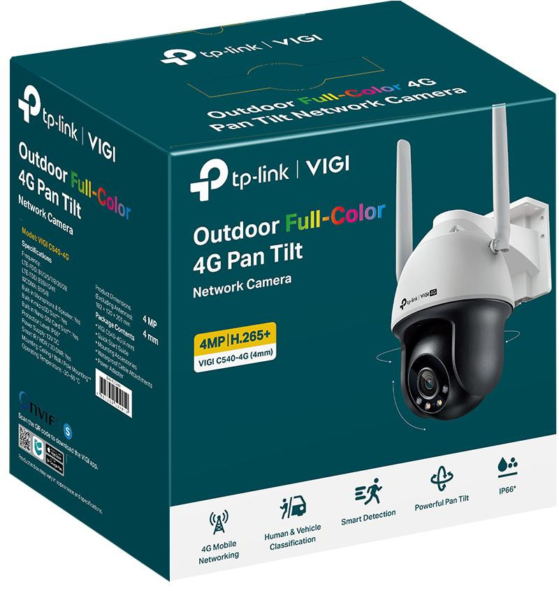 TP-Link VIGI C540-4G kamera IP 4G LTE 4MP obrotowa outdoor pełne kolory noc zasięg 30m TP-Link VIGI C540-4G kamera IP 4G LTE 4MP obrotowa outdoor pełne kolory noc zasięg 30m