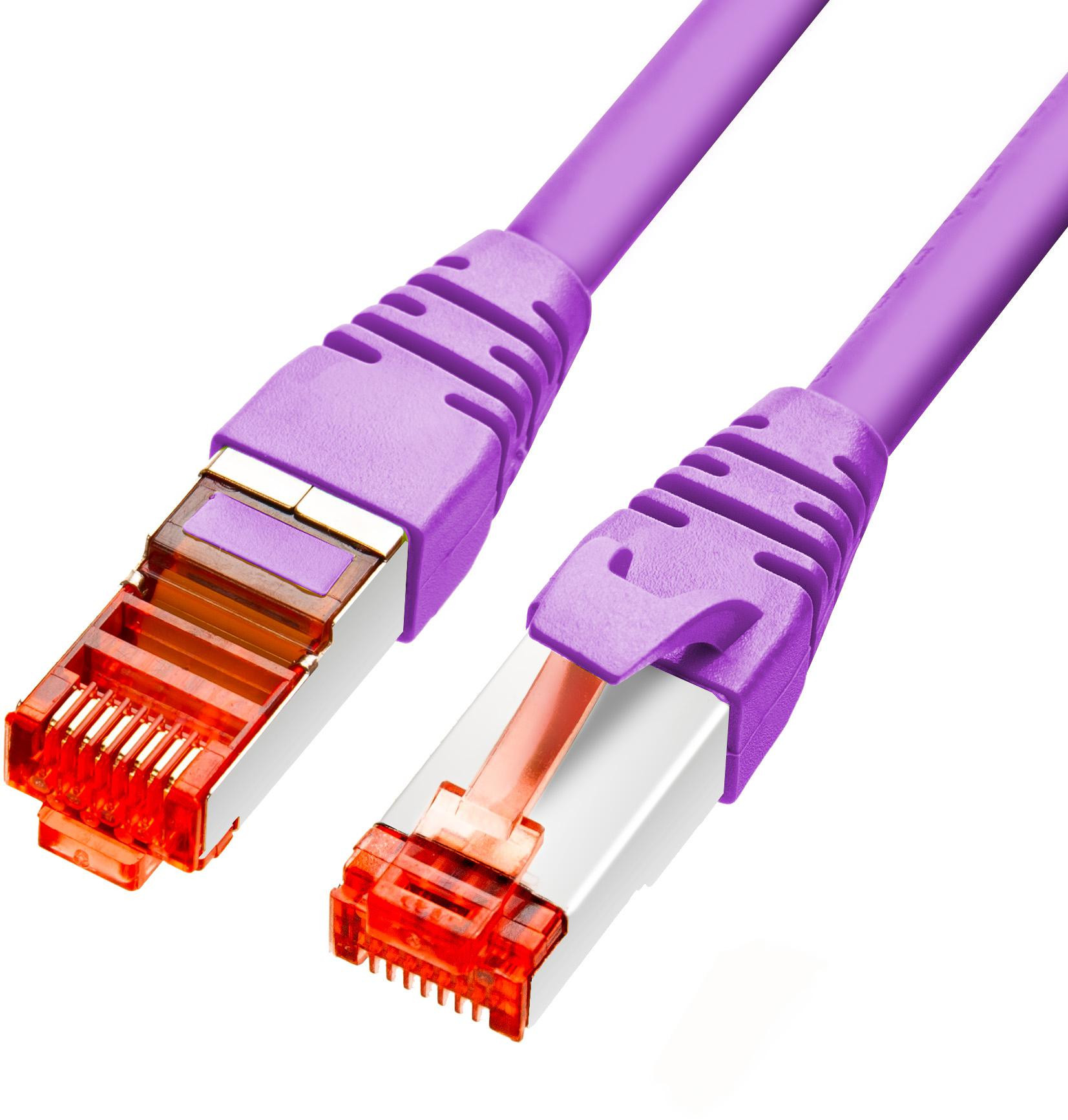Patch cord Cavo LAN UTP GETFORT CAT.6A S/FTP LSOH 1m viola