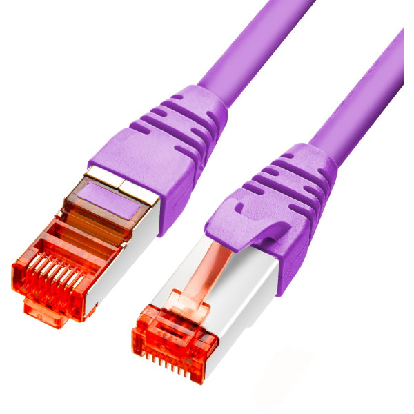 PATCHCORD SKRĘTKA GETFORT CAT.6A S/FTP LSOH 3m fioletowy