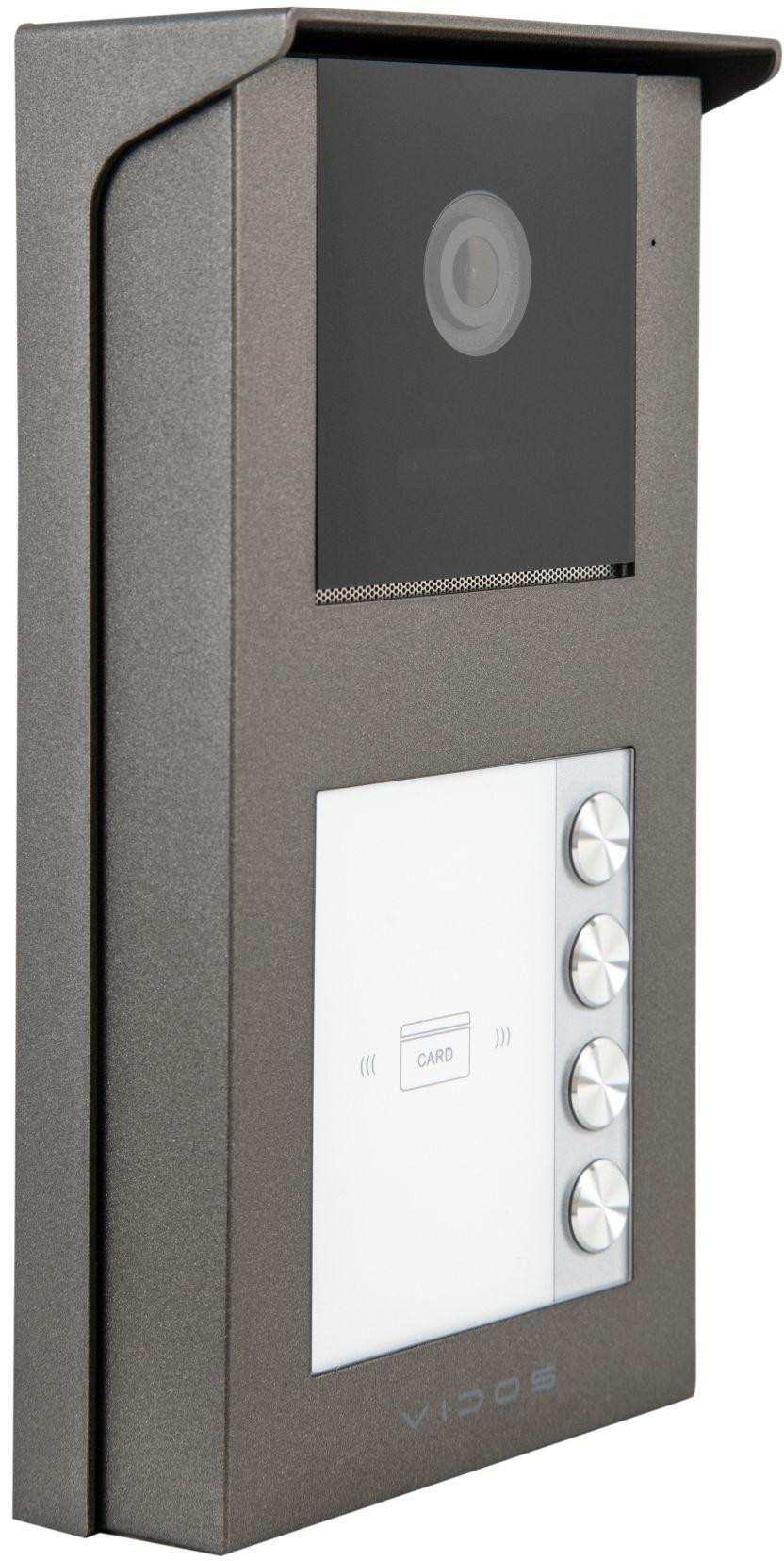 VIDOS 2IP S201-4 panel zewnętrzny wideodofon IP 4-rodzinny czytnik RFID kamera Full HD kąt 125° VIDOS 2IP S201-4 panel zewnętrzny wideodofon IP 4-rodzinny czytnik RFID kamera Full HD kąt 125°