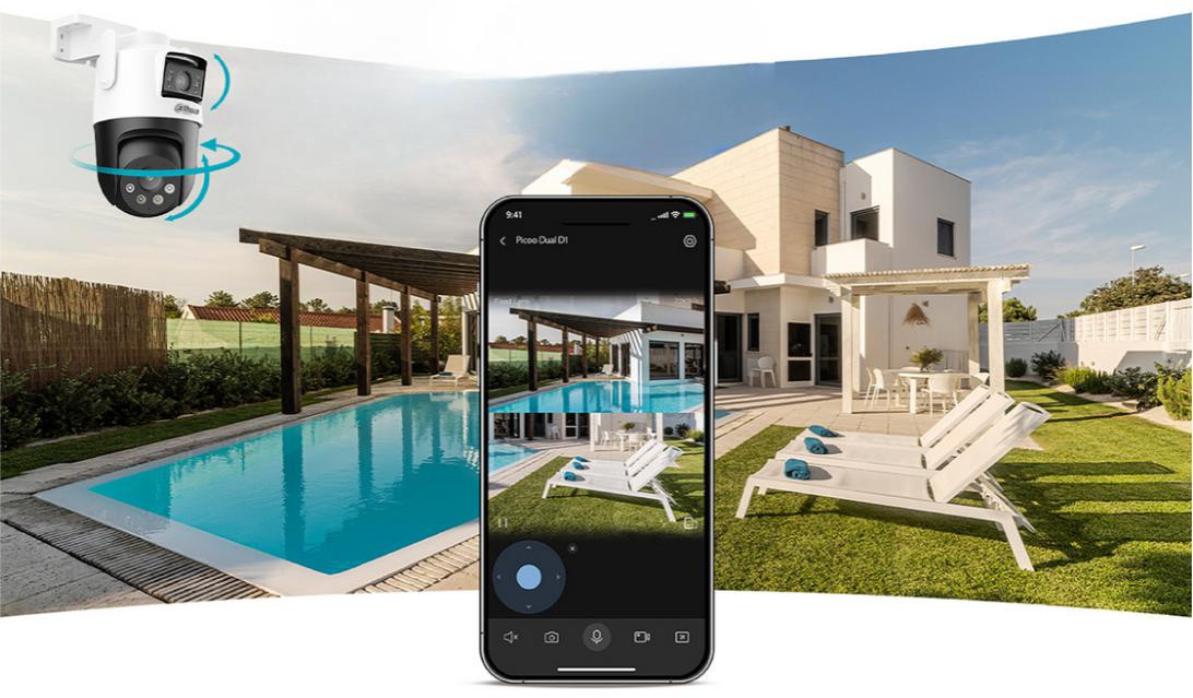 Dahua P3D-3F-PV kamera Wi-Fi 3+3MP obrotowa, dwa obiektywy, IR 30m, IP66, aktywne odstraszanie Dahua P3D-3F-PV kamera Wi-Fi 3+3MP obrotowa, dwa obiektywy, IR 30m, IP66, aktywne odstraszanie